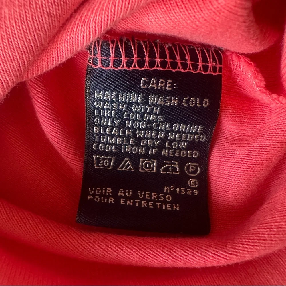 Ralph Lauren Sport Pink Pony Logo Tee Coral Short Sleeve Size L Youth